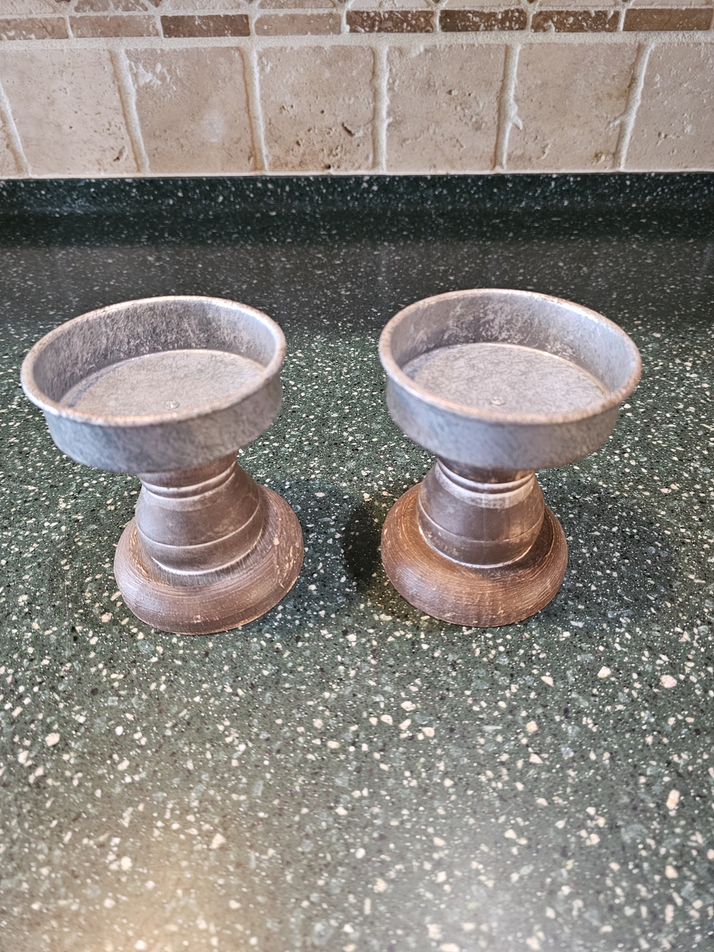 Hobby Lobby Brown Wood-Rim Candle Base